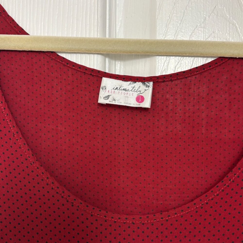 Intimately Free People Voile Lace Trapeze Dress, Crimson S - Picture 8 of 11